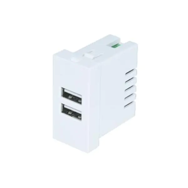 พอร์ตคู่ TypeA+A โมดูลซ็อกเก็ตเครื่องชาร์จ USB 2.1A